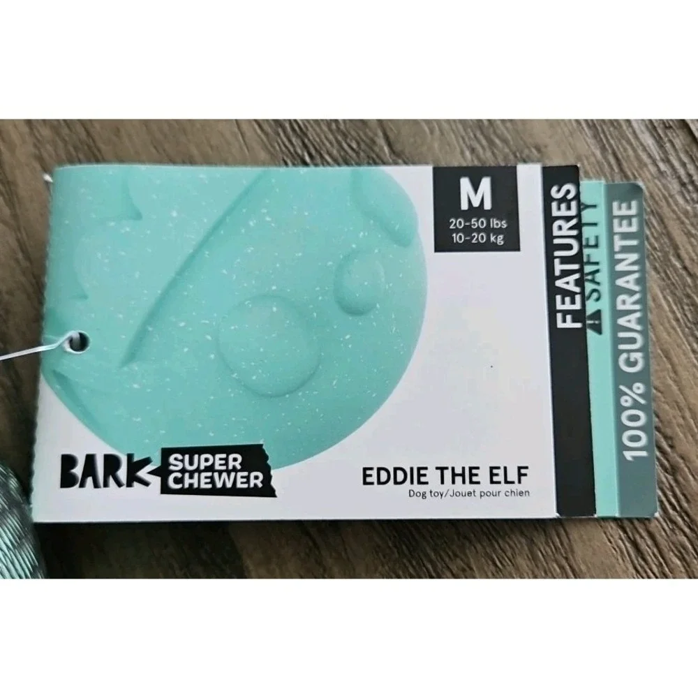 Bark Box Super Chewer Eddie The Elf Medium 20-50 Pounds Dog Toy